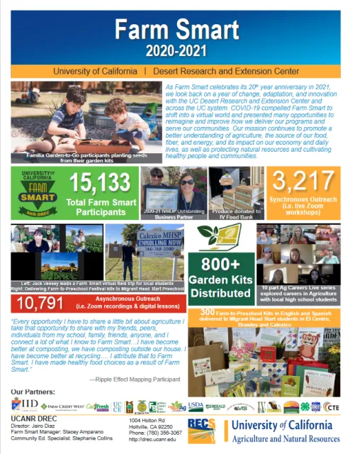 2020-2021 Farm Smart Annual Report Picture