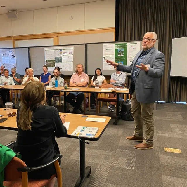 Group shot of people standing