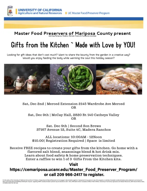 Gifts from the Kitchen Workshop-3 locations