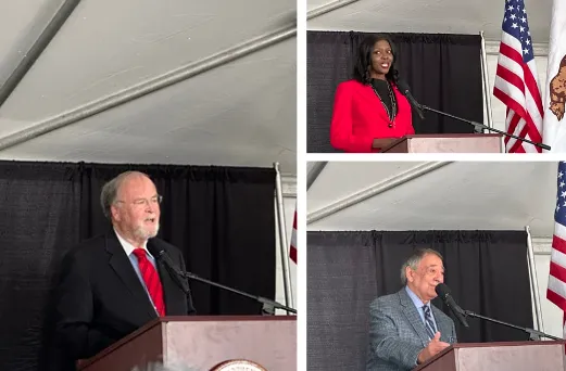 From left, clockwise Sam Farr, Chavonda Jacobs-Young and Leon Panetta.