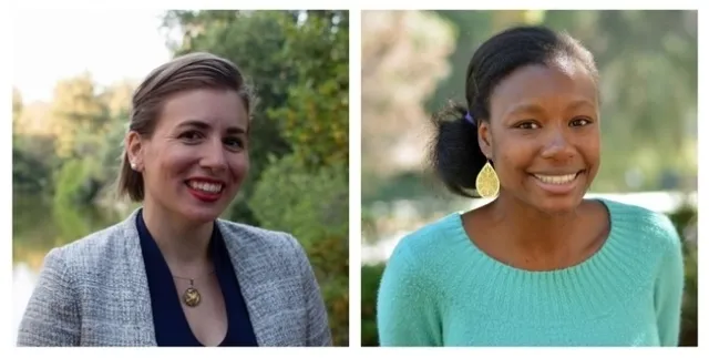 Headshots of two women, positioned side by side.