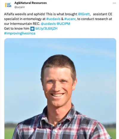 Headshot of Ian in a tweet