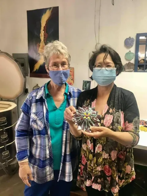 Karen and me, it came out perfectly! Photo by Stephanie Toy