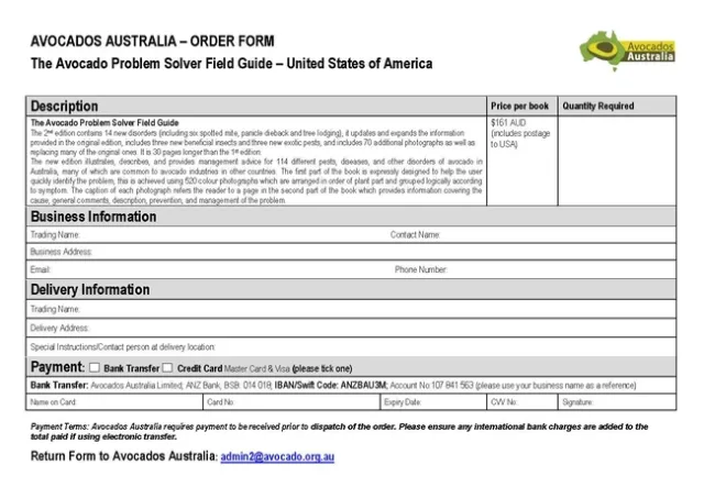 Problem Solver Field Guide - USA Order Form 2024