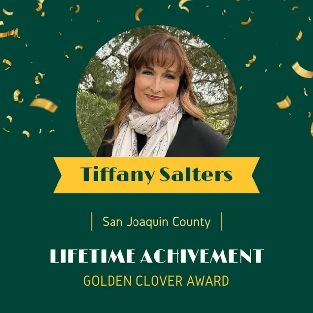 Tiffany Salters from San Joaquin, Lifetime achievement 2024 Golden Clover awardee