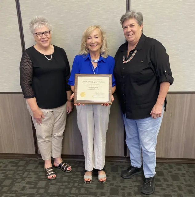 From left, Lynn Schmitt-McQuitty, Stephanie Larson and Glenda Humiston