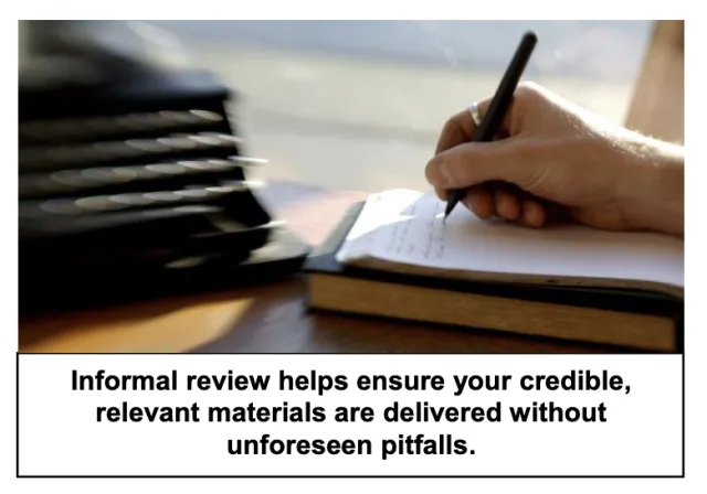 Informal review importance reminder