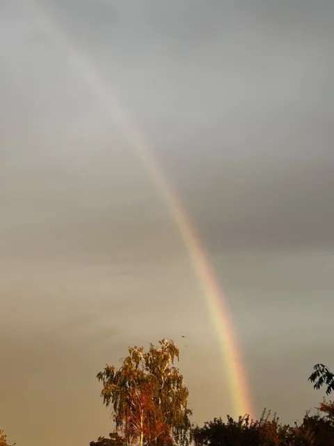 Faint rainbow. photo by Jennifer Baumbach