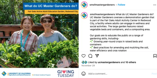 Two women pose with plants.