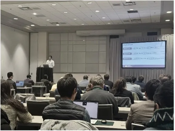 UC Davis Ph.D. student Alexandre Rico Fernandez presents HPAI H5N1 study results at at the 2025 Conference of Research Workers in Animal Diseases.