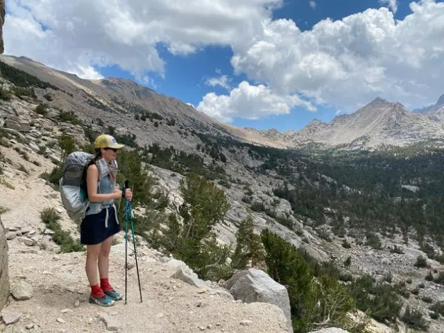 Edith de Guzman, shown hiking, is interested in organizing backpacking trips with UC ANR colleagues.
