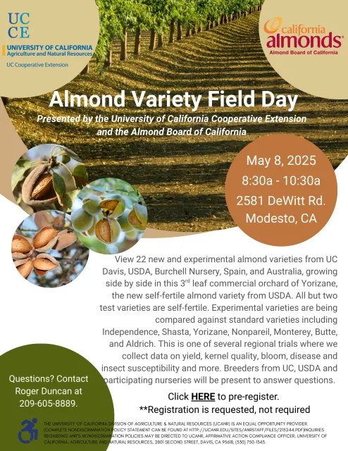 Almond Variety Field Day May 8, 2025