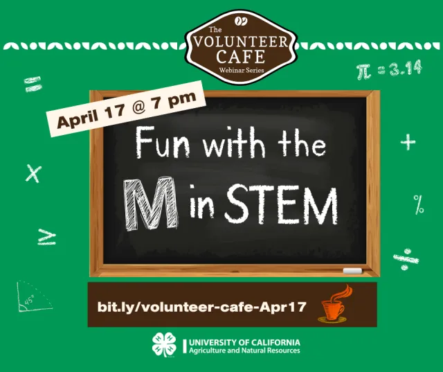 Fun with the M in STEM - Volunteer Cafe on April 17 @7pm