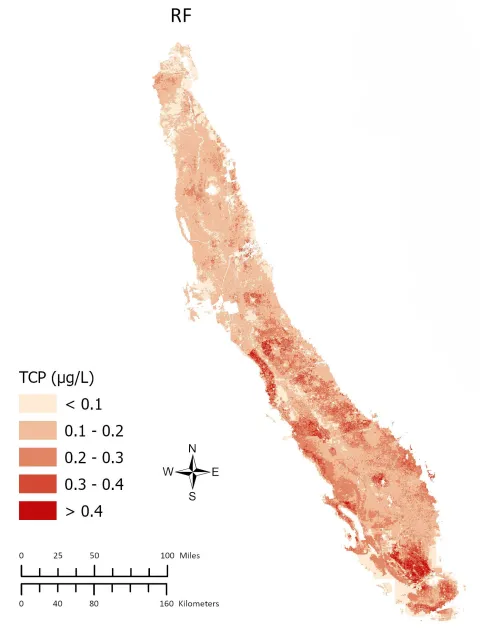 Random Forest Model GIS Map