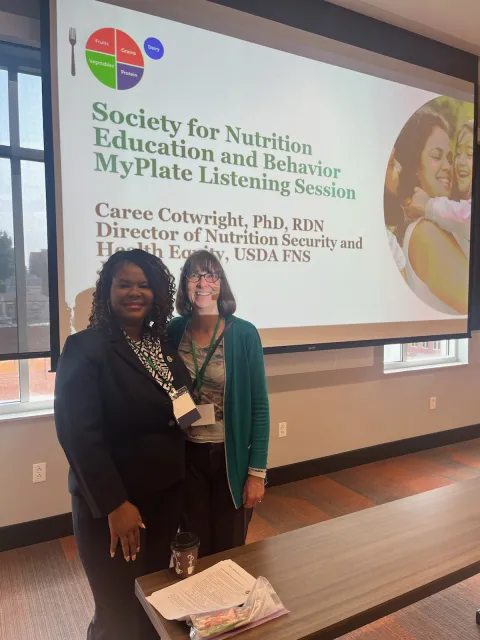 Caree Cotwright (left) with Lorrene Ritchie