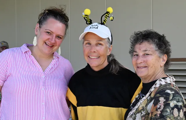 Elina Niño, Wendy Mather and Amina Harris at the mini-festival. Photo by Kathy Keatley Garvey)