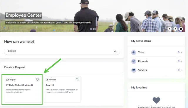 Service Now It Help Ticked Incident