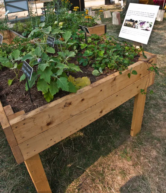 Waist-high garden bed