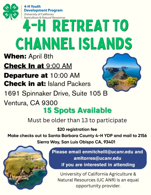 Channel Islands Retreat April 8th