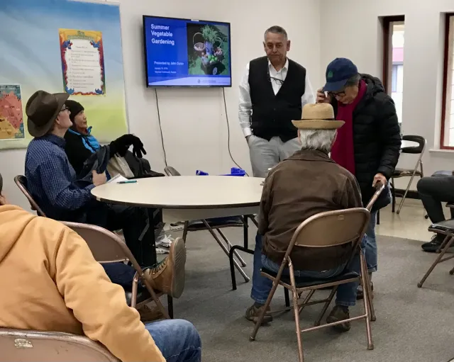 Master Gardener leads a gardening class
