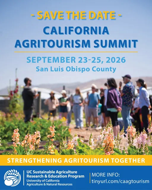 Save the Date for California Agritourism Summit