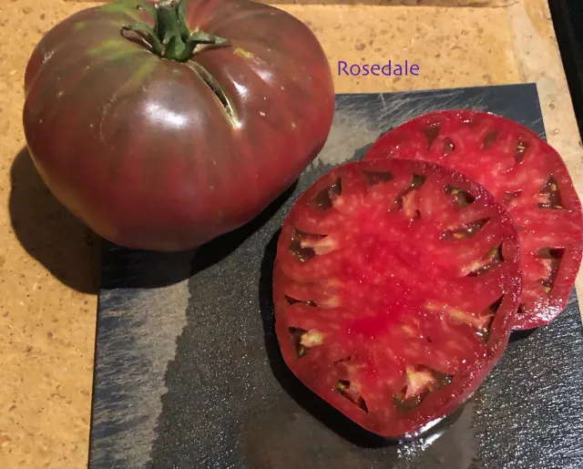Photo of a Rosedale tomato.