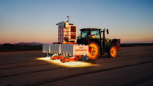 AI-guided lasers eliminate weeds in specialty row crops without herbicides or soil disturbance