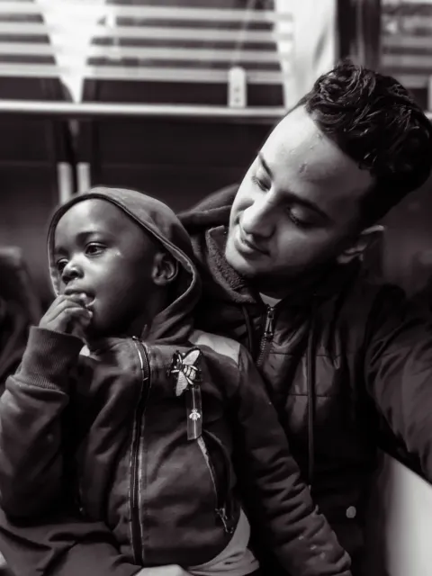 Dad and son together