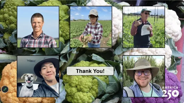 Headshots of 5 people and the words "Thank you!"