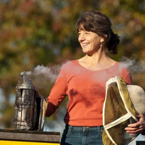 MARLA SPIVAK, one of the 2010 recipients of a MacArthur Fellowship or "Genius Award," will speak at the Bee Symposium, March 19, in Sebastopol. (Photo courtesy of Dan Marshall)