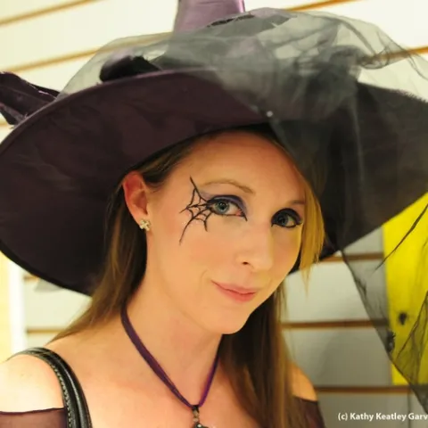 Kara Handy of Davis wore this creative costume. (Photo by Kathy Keatley Garvey)