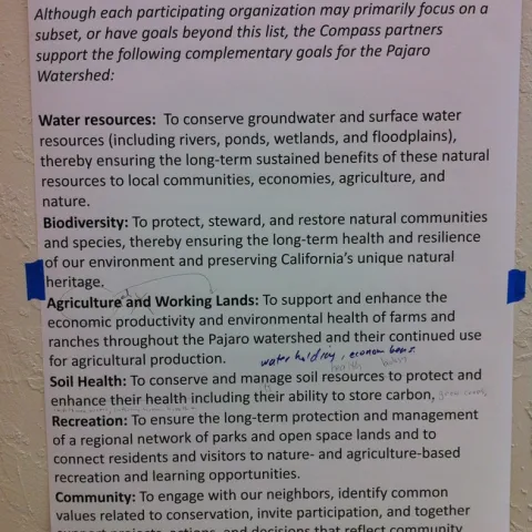 Pajaro Compass Draft Goals