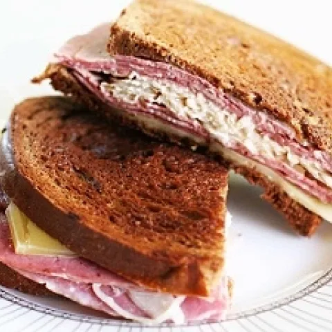 Reuben Sandwich http://www.simplyrecipes.com/recipes/reuben_sandwich/