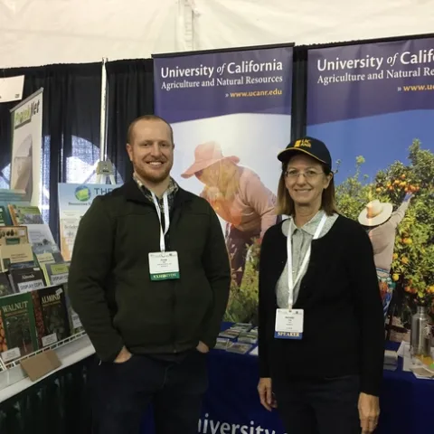Tyler Ash and Rachael Long enlightened EcoFarm attendees on UC ANR research and outreach.