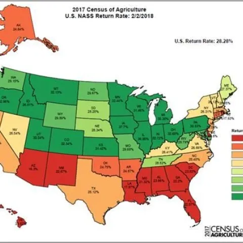 Census of Agriculture Return Rate Map.