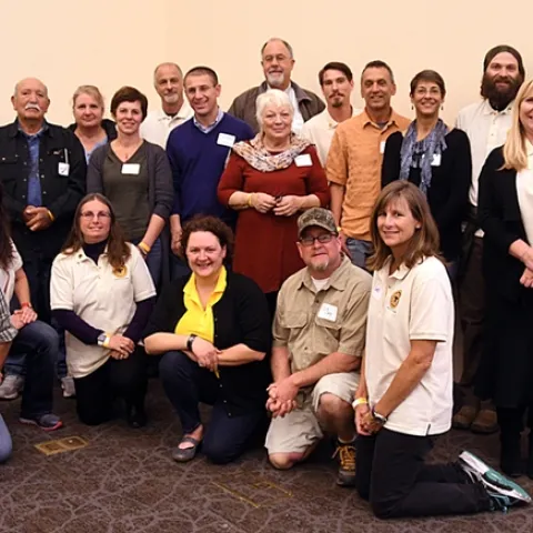 The new apprentice-level California Master Beekeepers pose for a photo at the fourth annual UC Davis Bee Symposium. (Photo by Kathy Keatley Garvey)
