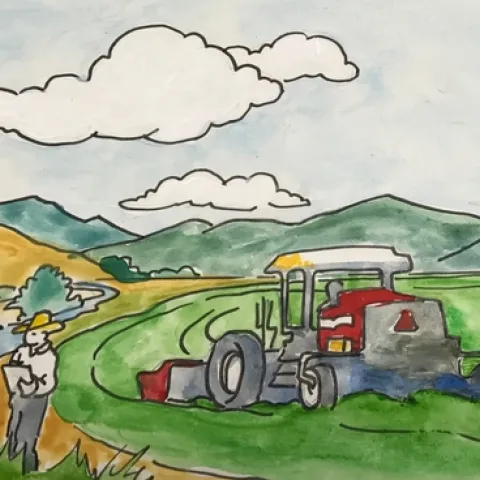 Mural honoring late UCCE advisor Steve Orloff