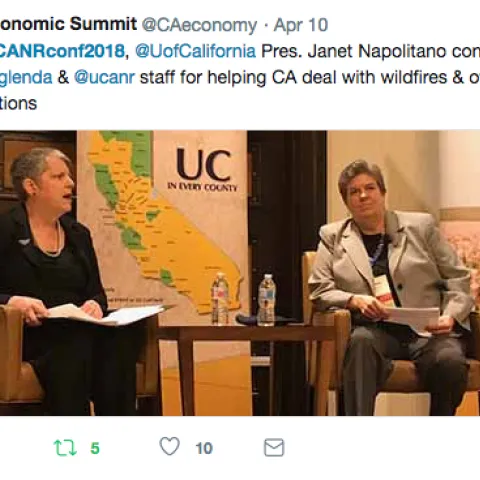 CA Econ tweet Napolitano