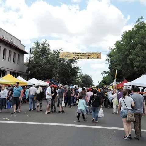 This was the scene at the inaugural California Honey Festival. The organizers expected a crowd of 3000, and were delighted when 20,000 showed up. (Photo by Kathy Keatley Garvey)