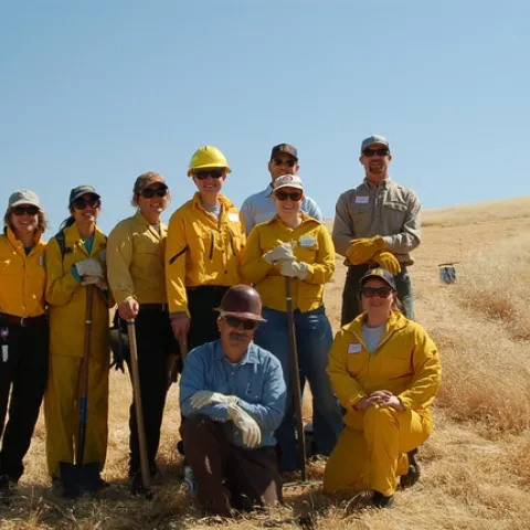 UCCE at SFREC for a prescribed fire workshop (Photo courtesy of Kate Wilkin)
