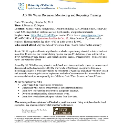 Water Measurement Flyer For King City