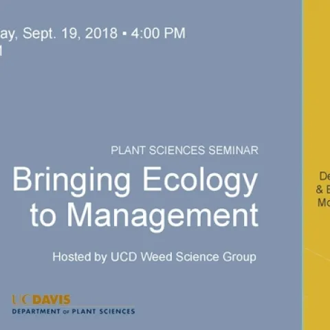 Bringing Ecology to Management seminar announcement for Bruce Maxwell 2018