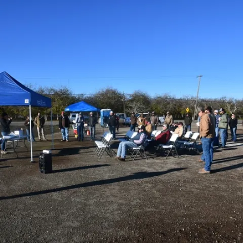 Public field day organized by UC ANR's Amber Vinchesi and Sarah Light that was dedicated to soil health held at the Suttter County farm of Vincent Andreotti. December 6, 2018.