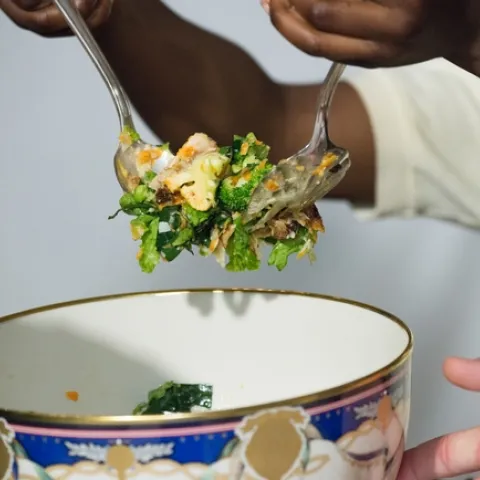 Always serve salad at holiday parties to help guests make healthful choices.