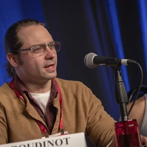 In a scene from the 2018 national Linnaean Games championships, Brendon Boudinot answers a question. Team captain Ralph Washington Jr. looks on. (ESA Photo)