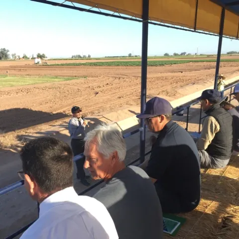UCCE Irrigation Advisor Ali Montazar discussing subsurface irrigation in alfalfa