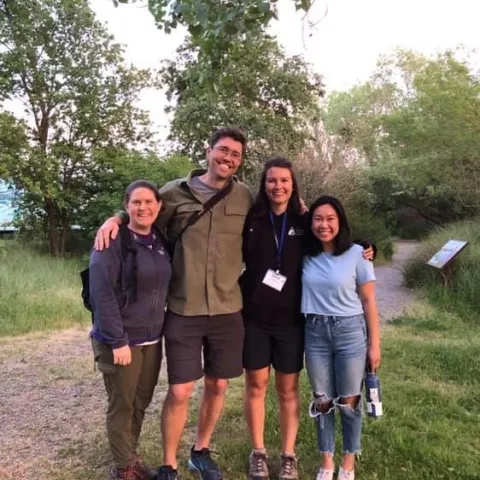 California Naturalist Community Education Specialist Central/Sierra Sarah Angulo with the Center for Community and Citizen Science co-organizers at the Yolo Basin Foundation Bioblitz.