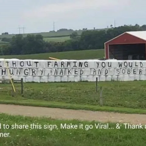 Thank a farmer. Courtesy of Michelle Hammer Coffer.