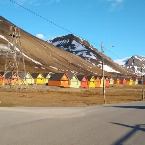 Longyearben, Norway at midnight. Photo courtesy of Bill Frost.