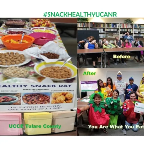 The winner of the 2018 Healthy Snack Day photo contest was submitted by UCCE Tulare County.